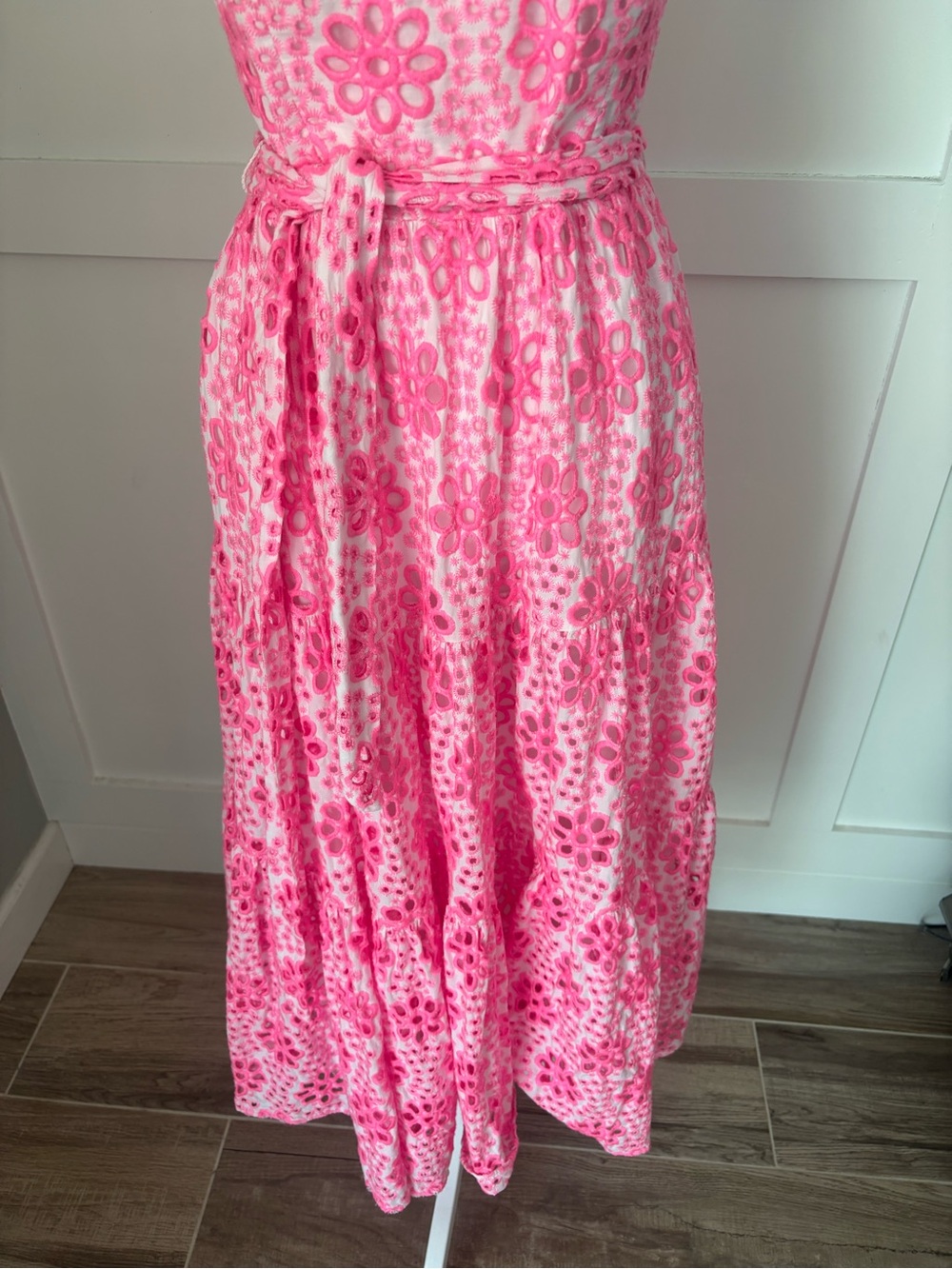 Lilly Pulitzer EDITH EYELET MIDI DRESS size 2 in excellent condition - Picture 4 of 10